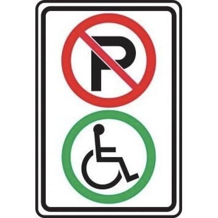 Accuform NO PARKING SIGN 18 X 12 HIGH INTENSITY FRP386HP